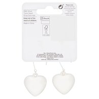 Superdrug Silver Tone Heart Drop Earring
