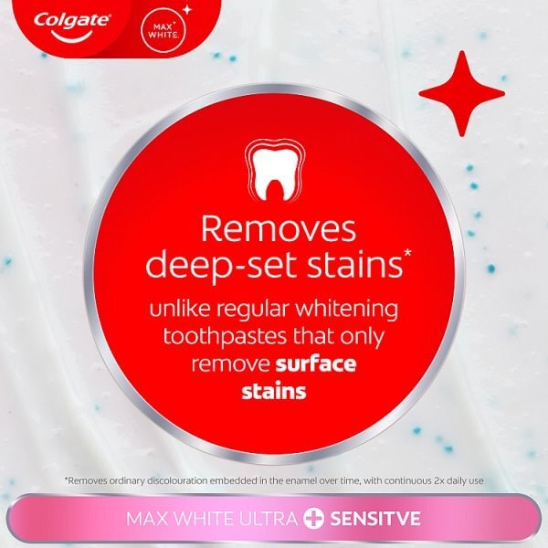 Colgate Max White Ultra+ Sensitive Whitening Toothpaste 75ml