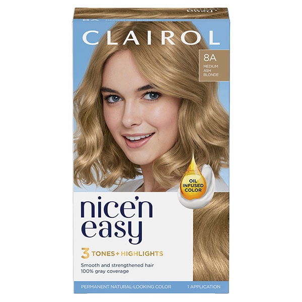 Clairol Nice'n Easy Hair Dye 8A Medium Ash Blonde