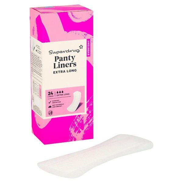 Superdrug Extra Long Triactive Pantyliners x24