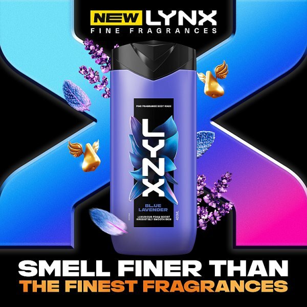 Lynx Fine Fragrance Collection Blue Lavender Premium Body Wash 400 ml