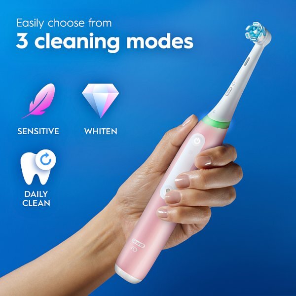 Oral-B iO3 Blush Pink Electric Toothbrush + Travel Case