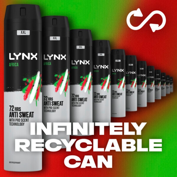 Lynx Antiperspirant Deodorant Aerosol Africa 250ml