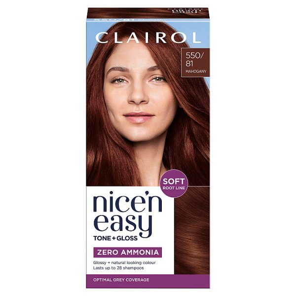 Clairol Nice'n Easy Tone+Gloss Semi-Permanent Hair Dye 550/81 Mahogany