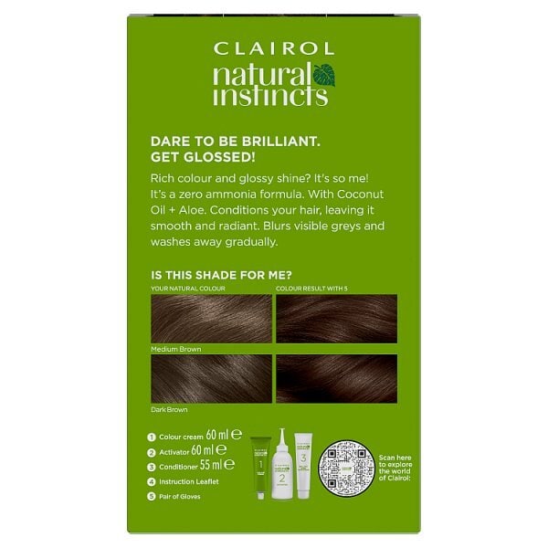 Clairol Natural Instincts Hair Dye 5 Medium Brown