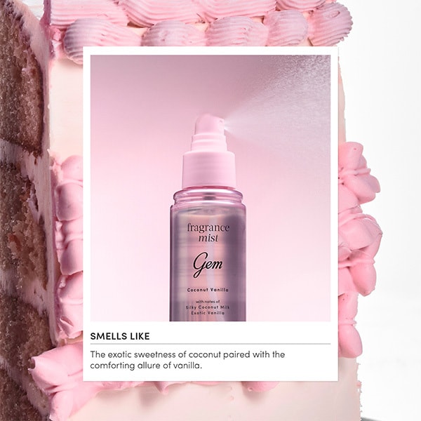 Gem Fragrance Mist For Body & Hair: Coconut Vanilla 90ml
