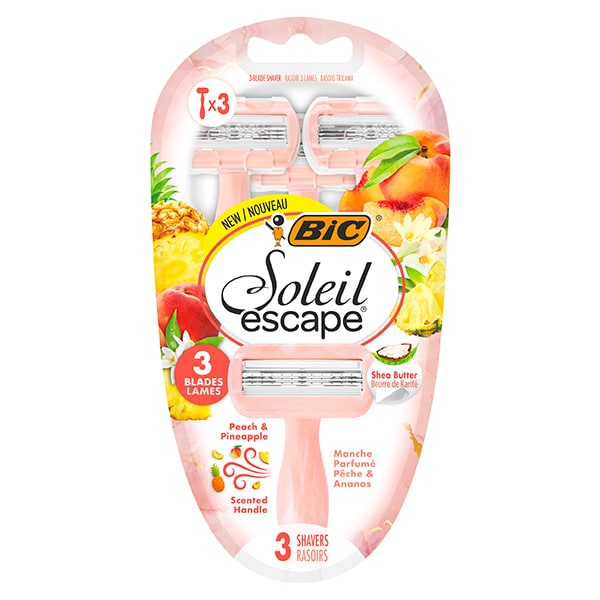BIC Soleil Peach & Pineapple 3 Blade Disposable Razor 3 Pk