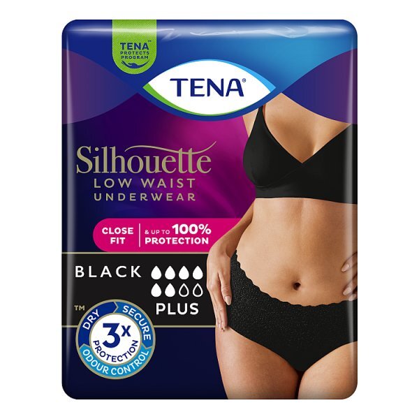 Tena Silhouette Plus Large 10Pk Black