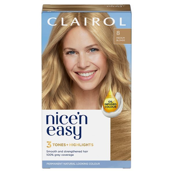 Clairol Nice'n Easy Hair Dye 8 Medium Blonde