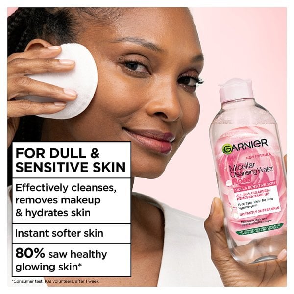Garnier Micellar Rose Cleansing Water Makeup Remover Sens. Skin 400ml