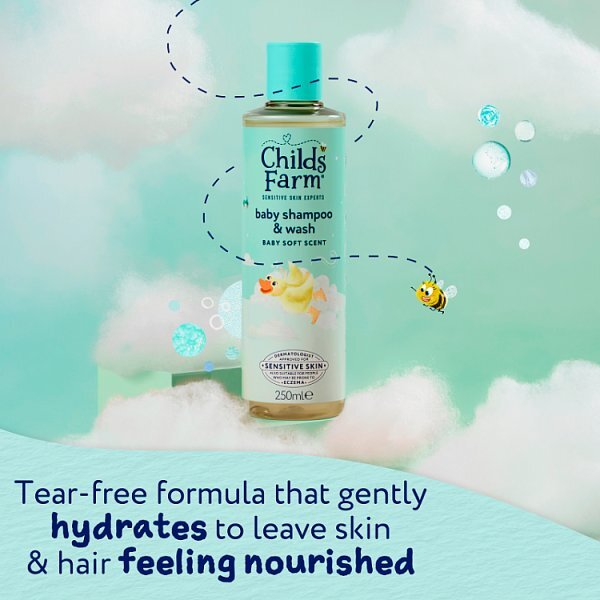 Childs Farm Baby Shampoo & Wash, Baby Soft Scent 250Ml