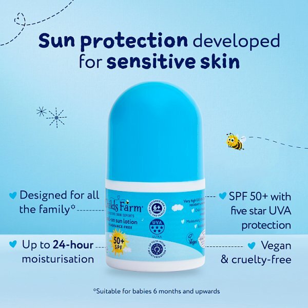Childs Farm Spf50+ Roll On Fragrance-Free 50Ml