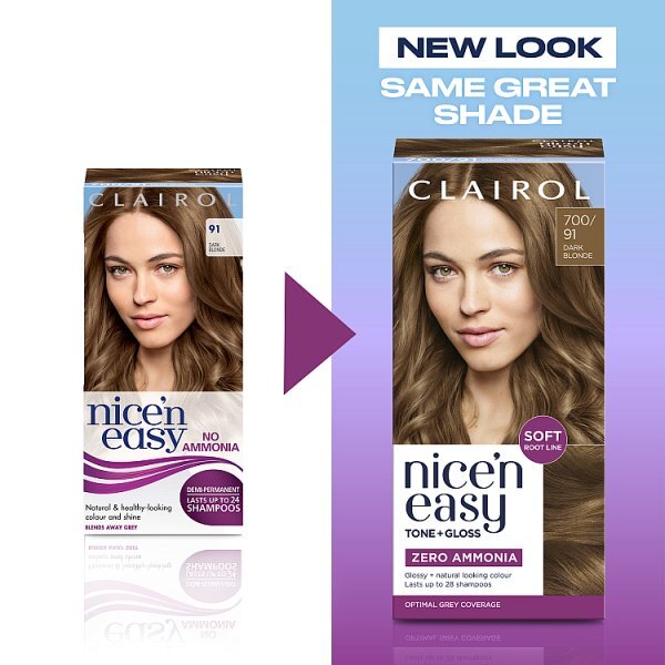 Clairol Nice'n Easy Tone+Gloss Semi-Permanent Hair Dye Dark Blonde