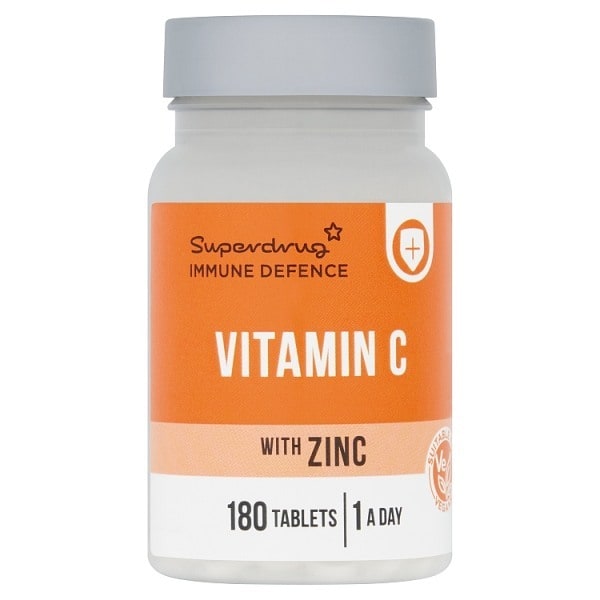 Superdrug Vitamin C & Zinc 180 Pack