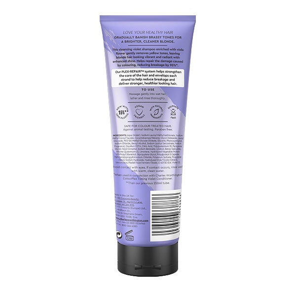 Charles Worthington Colourplex Toning Violet Shampoo 250ml