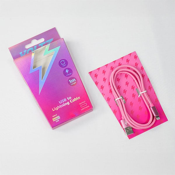 Voltz Usb To Lightning Cable Pink