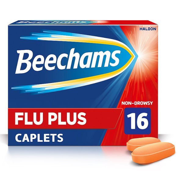 Beechams Flu Plus Cold Flus Pain Relief Caplets 16s