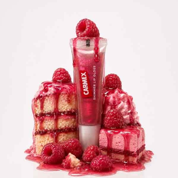 Carmex Raspberry Lip Gloss Shimmer Tube 10G