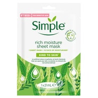 Simple Rich Moisture Sheet Mask 1 Pack