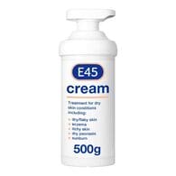 E45 Moisturising Cream for Dry Skin with Pump 500g
