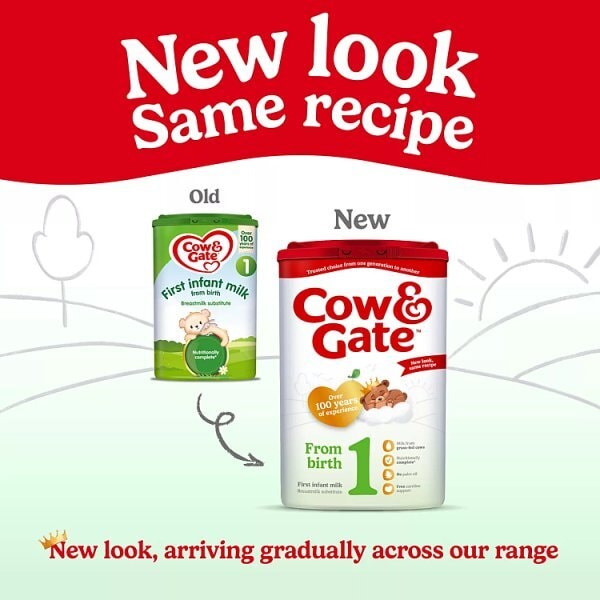 Cow & Gate 1 First Baby Milk Formula Powder from Birth 800g
