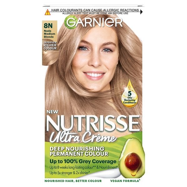Garnier Nutrisse 8N Nude Medium Blonde Permanent Hair Dye