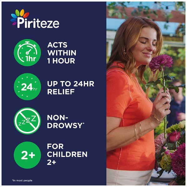 Piriteze Allergy Relief Syrup For Kids Aged 2+, 70Ml
