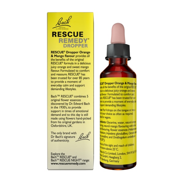 Rescue Remedy Orange & Mango Dropper 20Ml