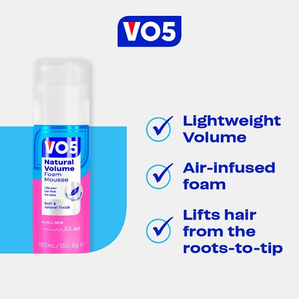 VO5 Natural Volume Foam Mousse 250ml