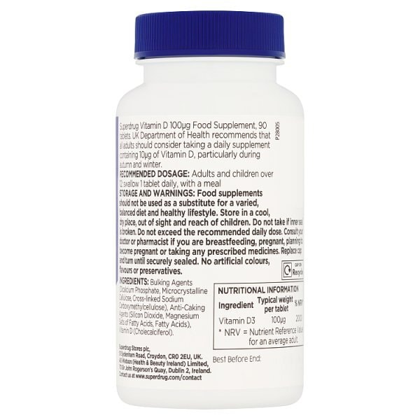Superdrug Max Strength Vitamin D 100æg 90s