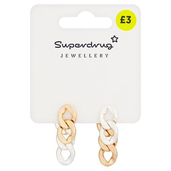 Superdrug Two Tone Chain Earrings