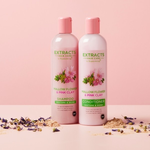 Superdrug Extracts Mallow Flower & Pink Clay Shampoo