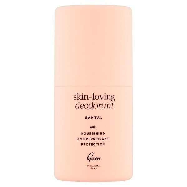 Gem Skin-Loving Roll On Deodorant: Santal 50ml