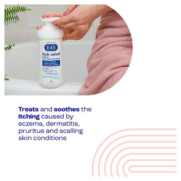 E45 Itch Relief Cream for Itchy, Irritated Skin & Eczema - 500g