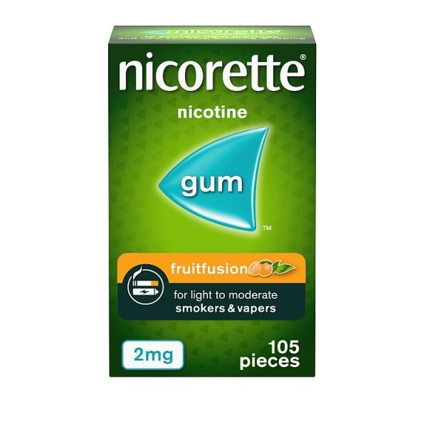 Nicorette Fruitfusion 2mg Nicotine Gum 105s (Stop Smoking)
