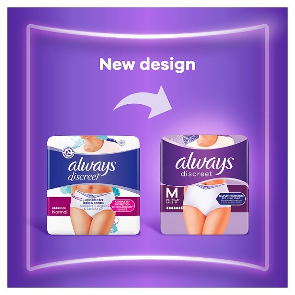 Always Discreet Underwear Incontinence Pants Normal Large 10