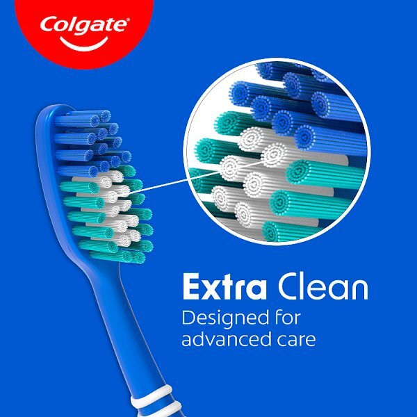 Colgate Extra Clean Medium Toothbrush 3 Pack