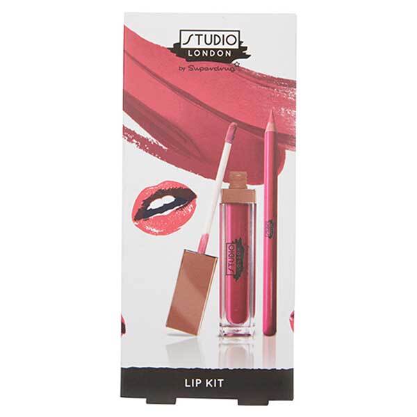 DNR  Superdrug Studio London Pink Lip Liner and Lip Gloss Kit