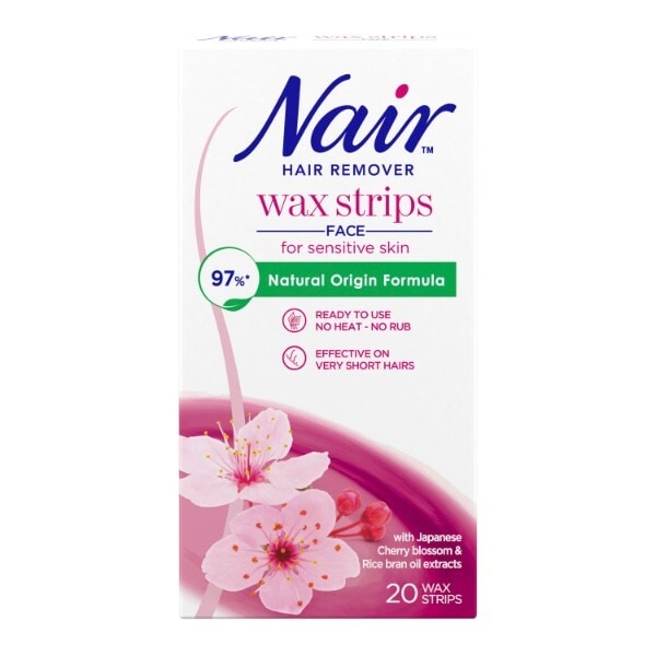 Nair Face Cherry Blossom Wax Strip For Sensitive Skin