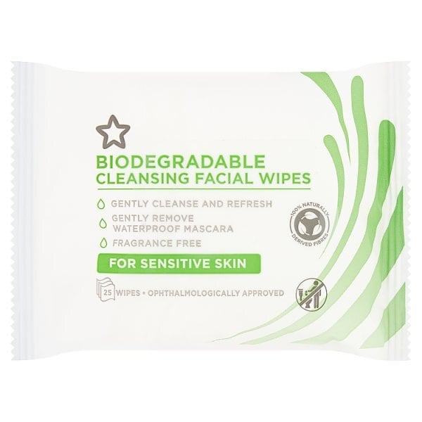 Superdrug Sensitive Skin Biodegradable Face Wipes