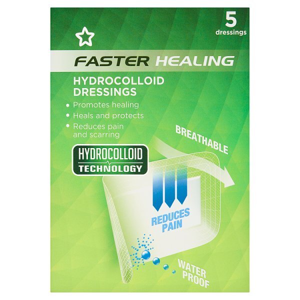 Superdrug Faster Healing Hydrocolloid Dressing X 5