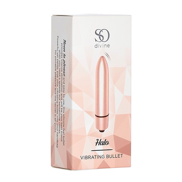 So Divine Halo Silicone Bullet Vibrator Adult Toy Rose Gold