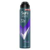 Sure Men Antiperspirant Deo Aerosol Nonstop Active Dry 250ml