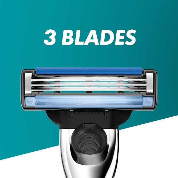 Gillette Mach 3 Turbo 3D Value Pack, Razor + 9 Razor Blades