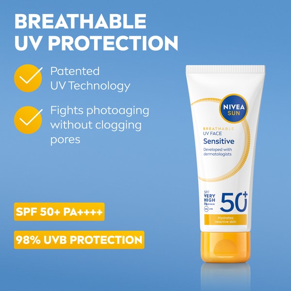 Nivea Sun Uv Face Soothing Sensitive Sun Cream Spf50