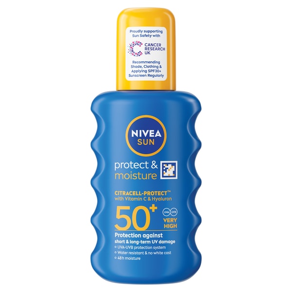 NIVEA SUN Suncream Spray Protect & Moisture SPF50+ 200ml