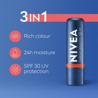 NIVEA Caring Beauty 3In1 Coral Lip Balm & Cheek Stick 4.8G