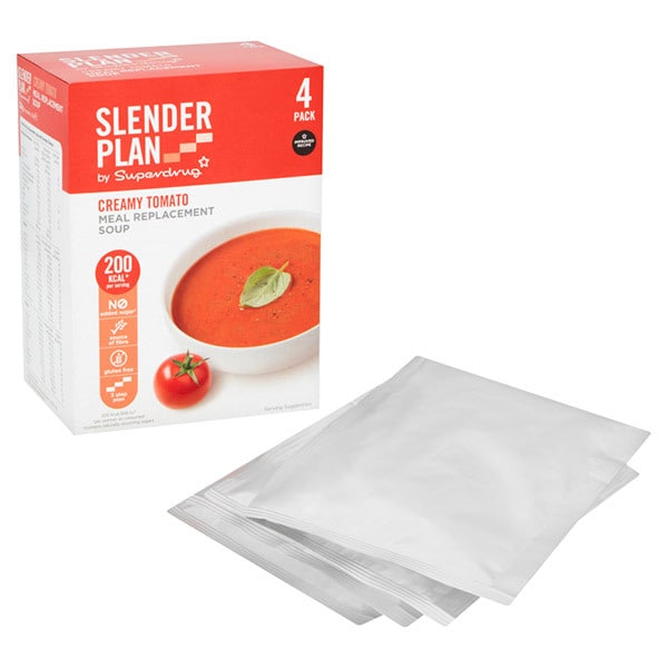 Superdrug Slenderplan Tomato Soup Meal Replacement 4x55g