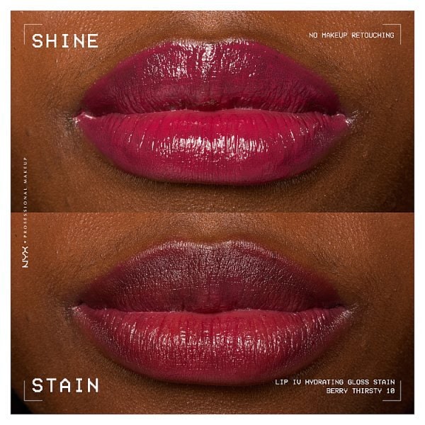 NYX Professional Makeup Lip IV Hydrating Lip Stain Gloss Berry Thirsty