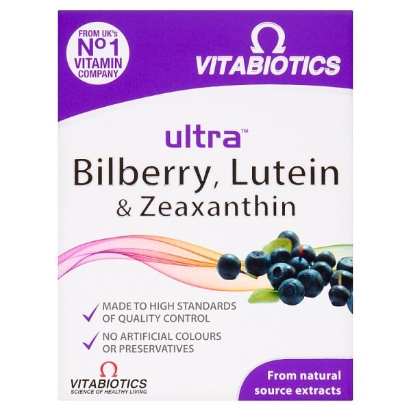 Vitabiotics UUltra Bilberry, Lutein & Zeaxanthin 30 Tabs